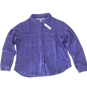 Sundry Fuzzy Collar Shirt NWT